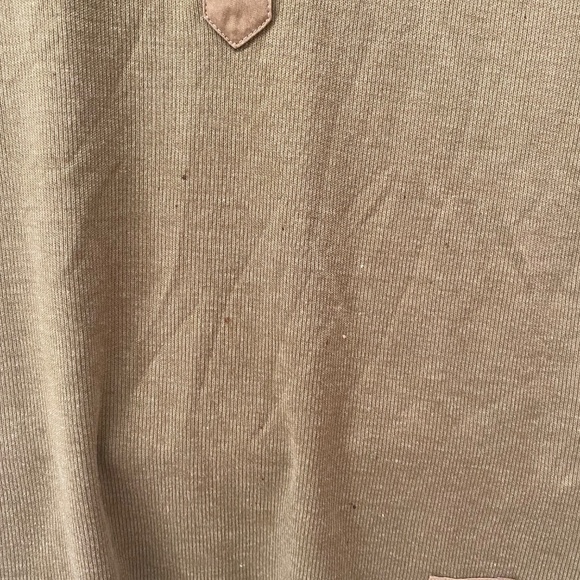 Gucci Ribbed Short Sleeves Silk Cotton Khaki Green Top Italy Size M - Picture 8 of 12